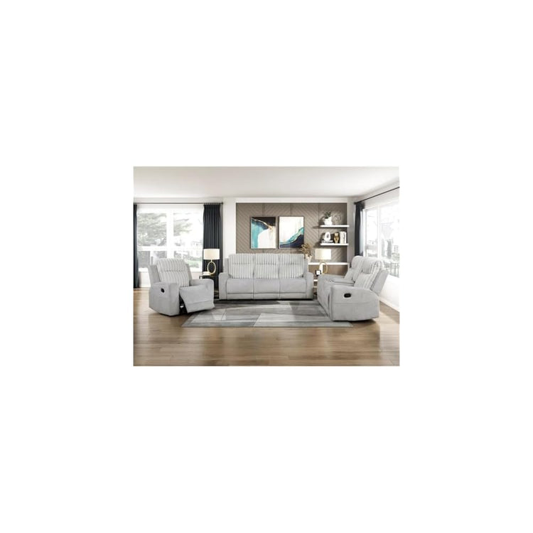Lexicon Benton Corduroy Reclining Chair in Light Gray