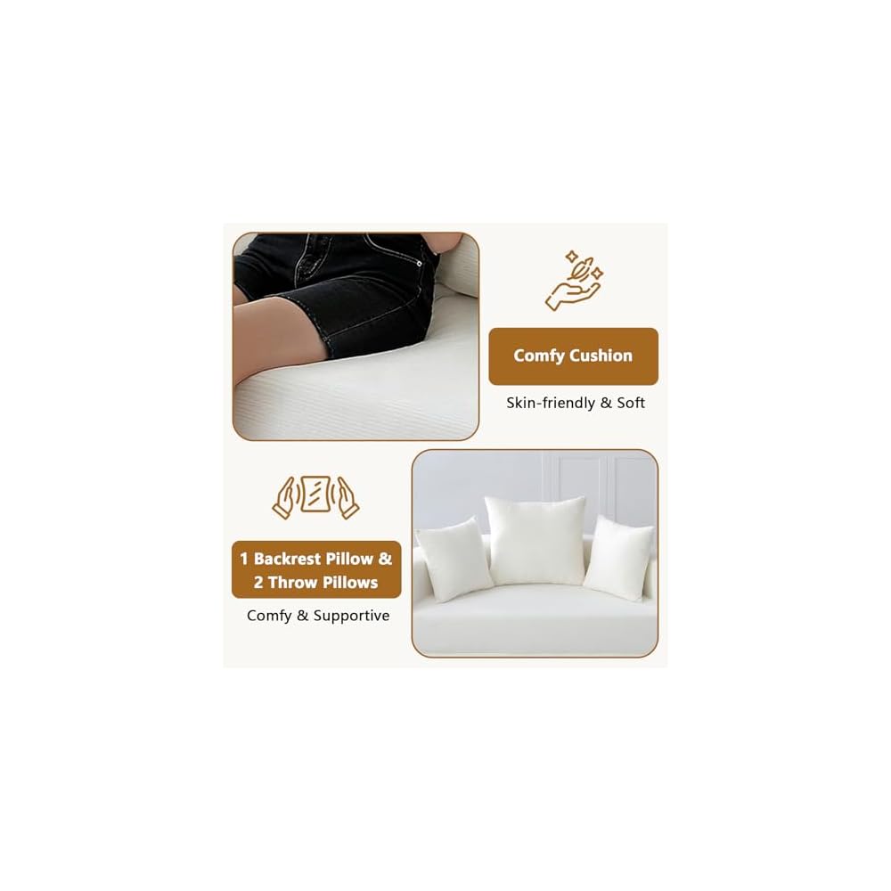Anwick 67" Convertible Sleeper Sofa Bed Upholstered Round, White Boneless Folding Sofa Bed Couch for Living Room Oversized Round Reading Chair for Bedroom Apartment