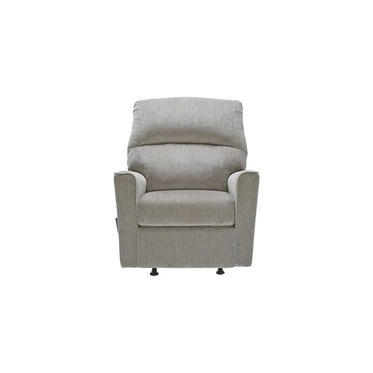 Signature Design by Ashley Manual Rocker Recliner Chair, Alloy Gray