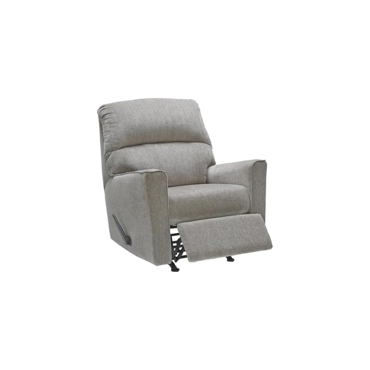 Signature Design by Ashley Manual Rocker Recliner Chair, Alloy Gray