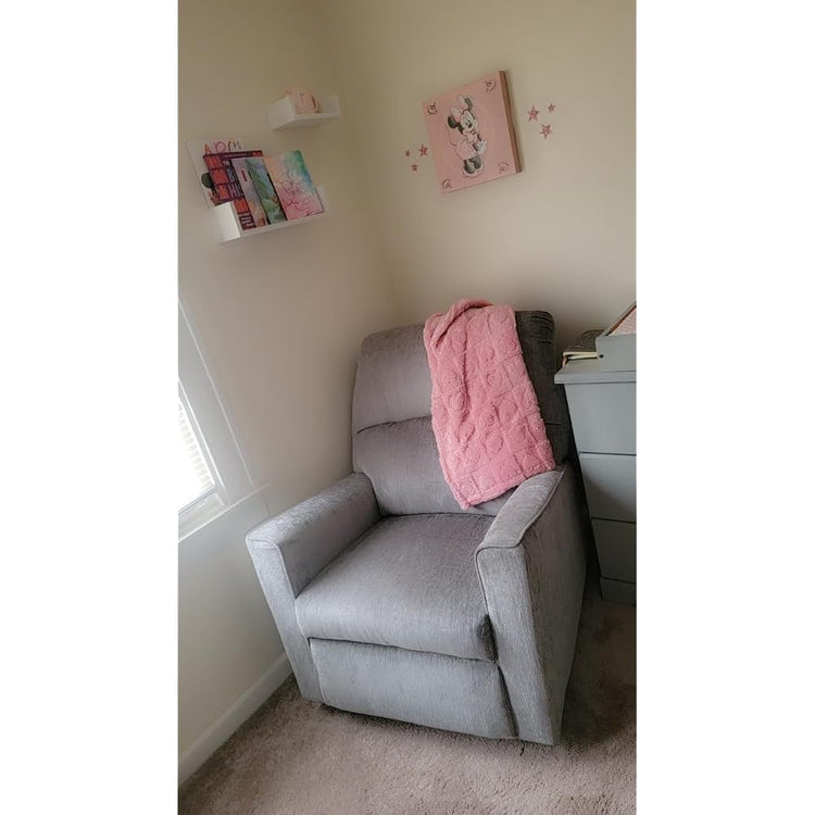 Signature Design by Ashley Manual Rocker Recliner Chair, Alloy Gray