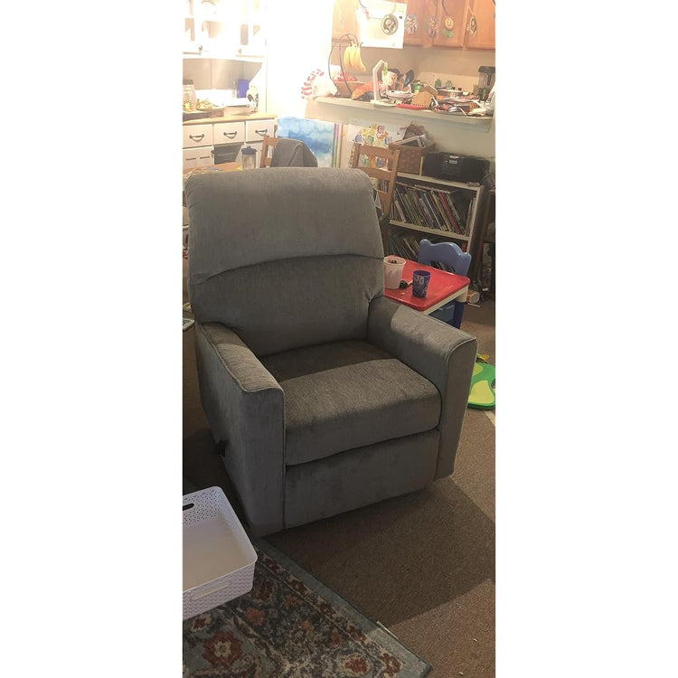 Signature Design by Ashley Manual Rocker Recliner Chair, Alloy Gray