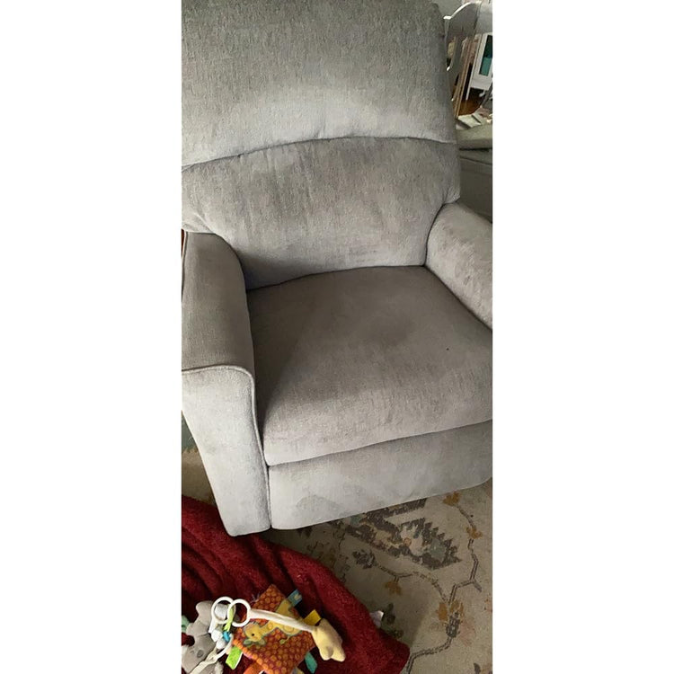 Signature Design by Ashley Manual Rocker Recliner Chair, Alloy Gray